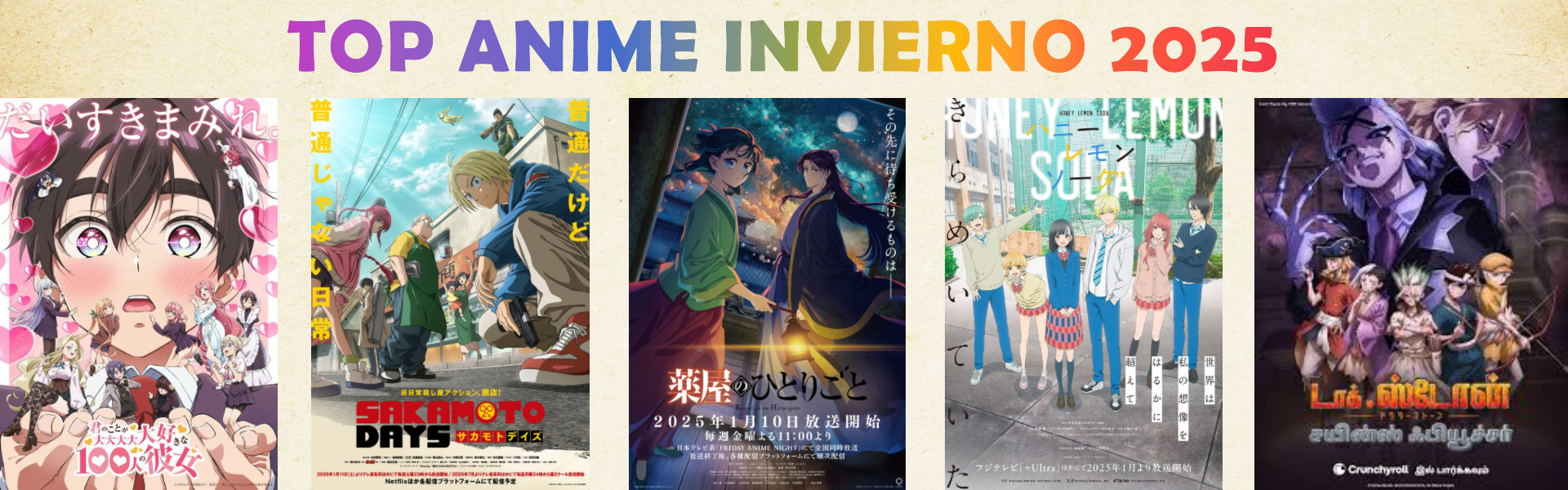 TOP ANIMES INVIERNO 2025
